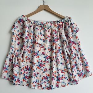 Sienna Sky Off Shoulder White Floral Top SMALL